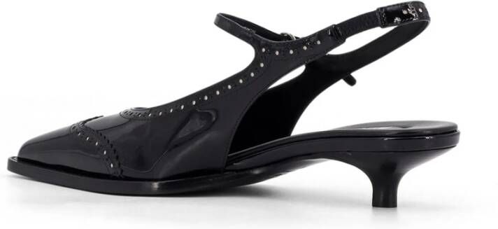 Miu Zwarte gehakte brogue sandalen