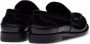 Miu Zwarte Leren Loafer met Metalen Logo Black Dames - Thumbnail 4