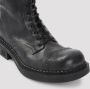 Miu Zwarte leren veterschoenen enkellaarzen - Thumbnail 2