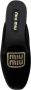 Miu Geborduurde Slip-On Muiltjes Velvet Effect Black Dames - Thumbnail 6
