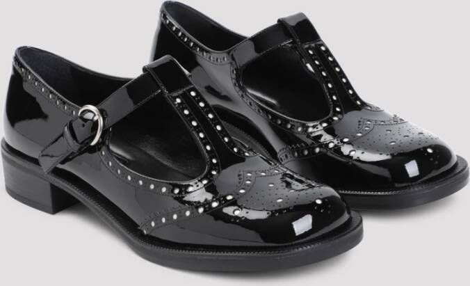 Miu Zwarte Veterschoenen Verhogen Stijl