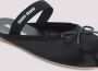 Miu Zwarte Viscose Sandalen met Strikdetail - Thumbnail 2