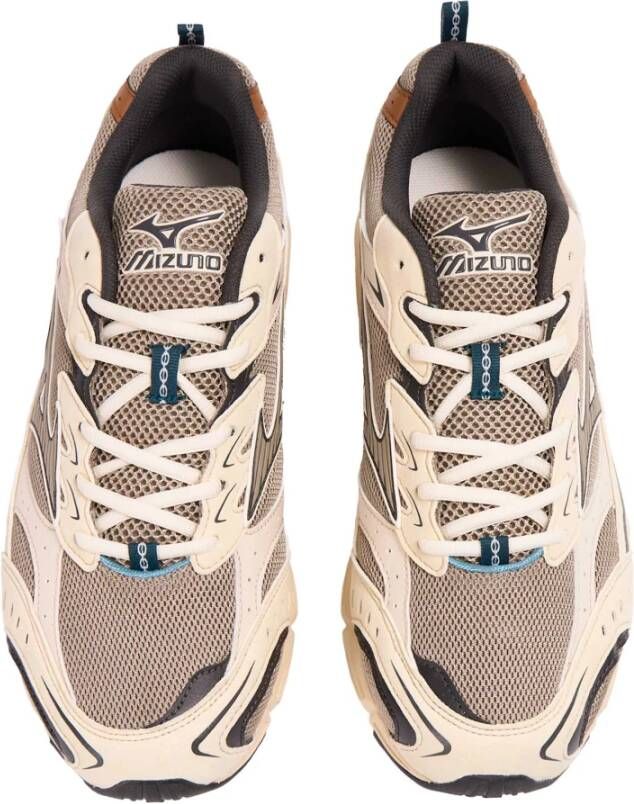 Mizuno Beige Sneakers voor Stijlvol Comfort