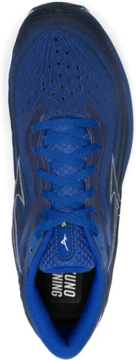 Mizuno Blauwe Sneakers met Paneel Mesh Ontwerp Blue Heren