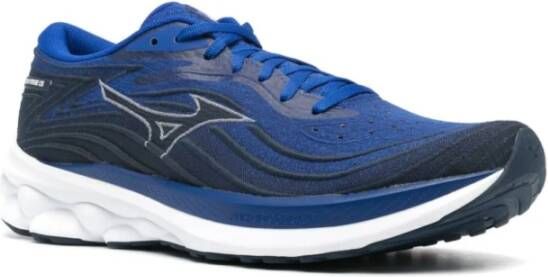 Mizuno Blauwe Sneakers met Paneel Mesh Ontwerp Blue Heren