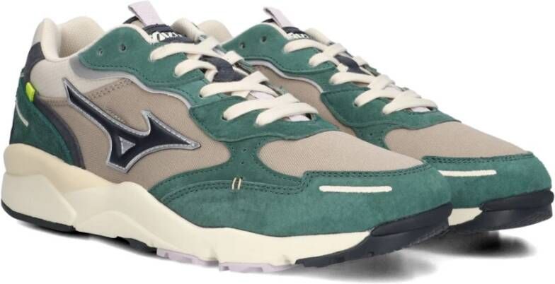 Mizuno Groene Suède Lage Sneakers