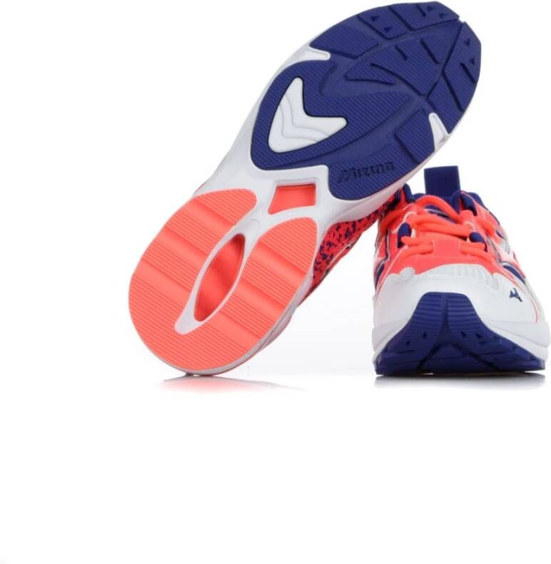 Mizuno Heren lage schoen in wit koraal blauw Multicolor Heren
