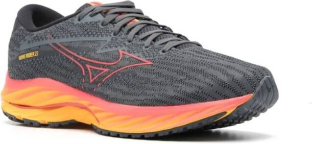 Mizuno WAVE RIDER 27 heren hardloopschoenen J1G 51 grijs oranje - Foto 9