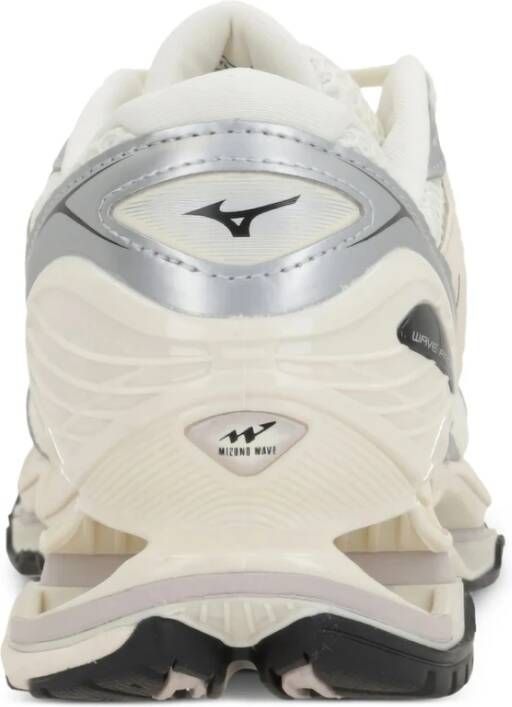 Mizuno Witte Mesh Sneaker Veters Rubberen Zool