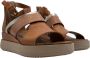 MJUS Flat Sandals Brown Dames - Thumbnail 2