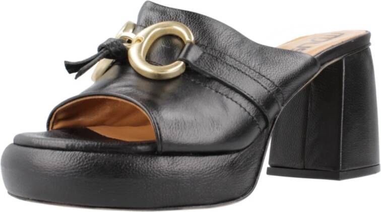 MJUS Heeled Mules Black Dames