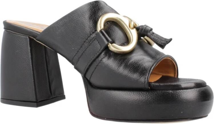 MJUS Heeled Mules Black Dames