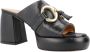 MJUS Heeled Mules Black Dames - Thumbnail 5