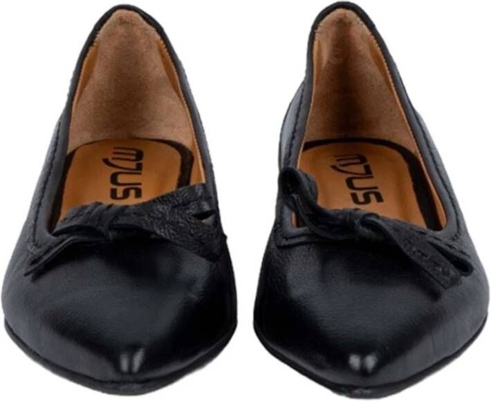 MJUS Zwarte strik ballerina schoenen Black Dames