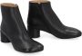 MM6 Maison Margiela Gehakte enkellaarzen van korrelig kalfsleer Zwart Dames - Thumbnail 9