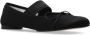 MM6 Maison Margiela Zwarte Satijnen Balletschoenen Ronde neus Strik Black Dames - Thumbnail 40