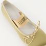 MM6 Maison Margiela Iconische Geborduurde Ballerina's met Leren Blokhak Beige Dames - Thumbnail 14