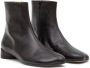 MM6 Maison Margiela Logo-geborduurde leren enkellaarzen Black Dames - Thumbnail 6