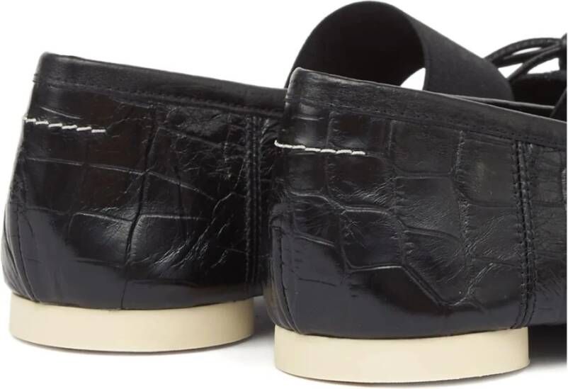 MM6 Maison Margiela Ballerina's met krokodileffect en strik