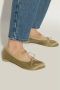 MM6 Maison Margiela Iconische Geborduurde Ballerina's met Leren Blokhak Beige Dames - Thumbnail 5