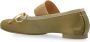 MM6 Maison Margiela Iconische Geborduurde Ballerina's met Leren Blokhak Beige Dames - Thumbnail 8
