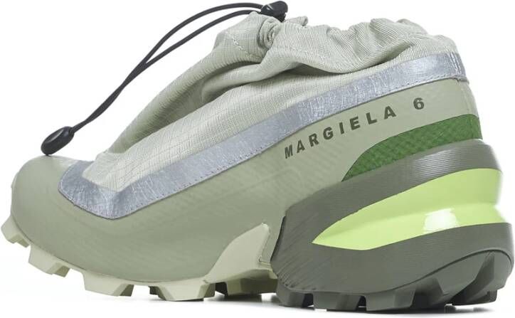 MM6 Maison Margiela Beige Suède Sneakers Green Dames