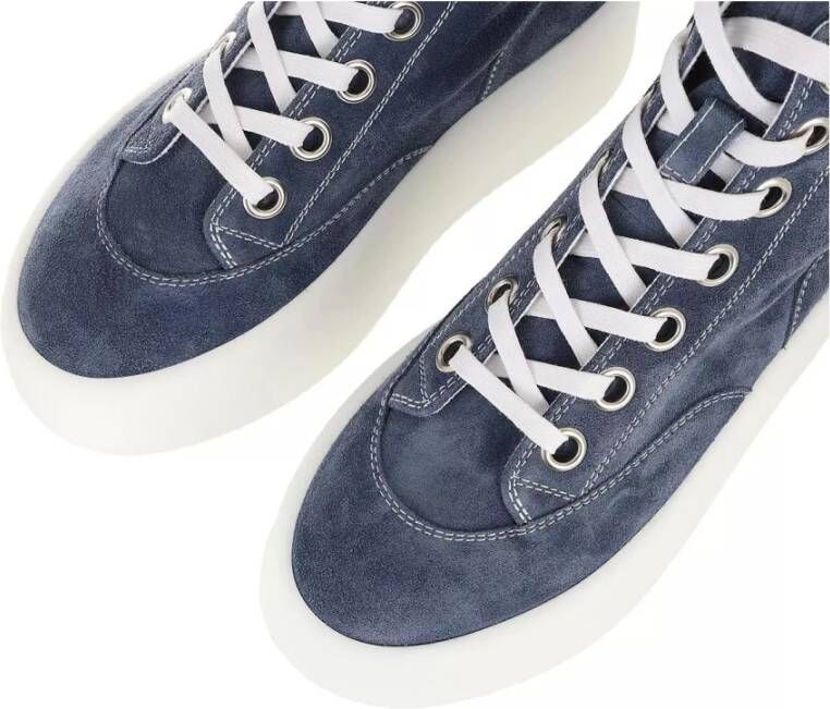 MM6 Maison Margiela Blauwe Suède Platform Sneakers Blue Dames