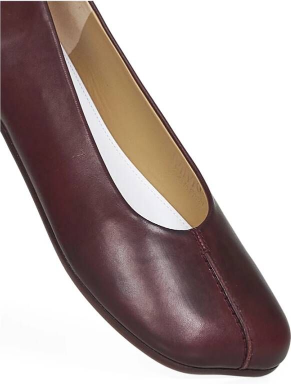 MM6 Maison Margiela Bordeauxrode Instap Platte Schoenen