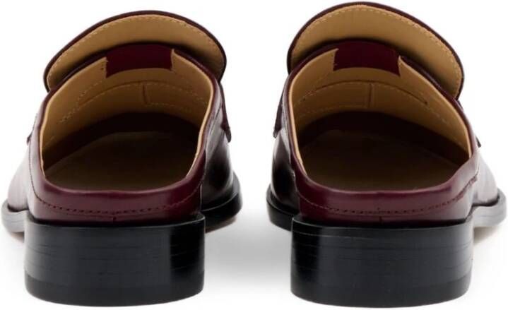 MM6 Maison Margiela Bruine leren sandalen met zwarte stilettohak