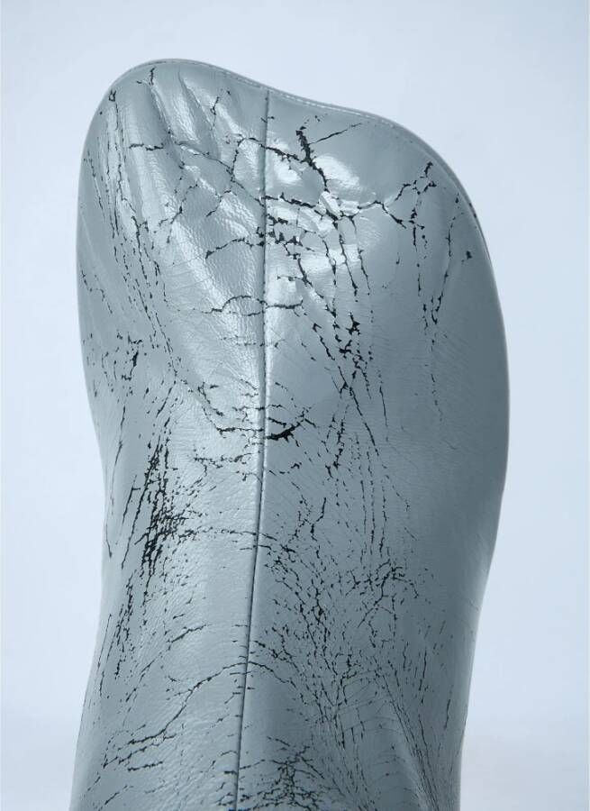 MM6 Maison Margiela Gedistresseerde Anatomische Laarzen met Gebogen Neus