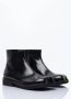 MM6 Maison Margiela Glanzend Leren Anatomische Enkellaarzen Black Heren - Thumbnail 4