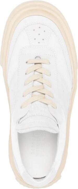 MM6 Maison Margiela Grijze Witte Sneakers met Paneeldesign White Dames