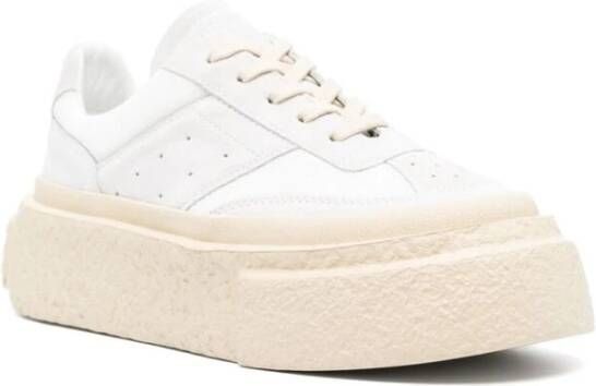 MM6 Maison Margiela Grijze Witte Sneakers met Paneeldesign White Dames