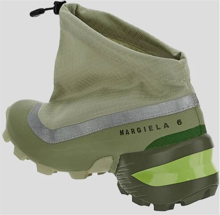 MM6 Maison Margiela Lage Synthetische Sneakers met Kruisdetail Green Dames