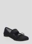 MM6 Maison Margiela Zwarte Satijnen Balletschoenen Ronde neus Strik Black Dames - Thumbnail 13