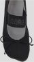 MM6 Maison Margiela Zwarte Satijnen Balletschoenen Ronde neus Strik Black Dames - Thumbnail 15