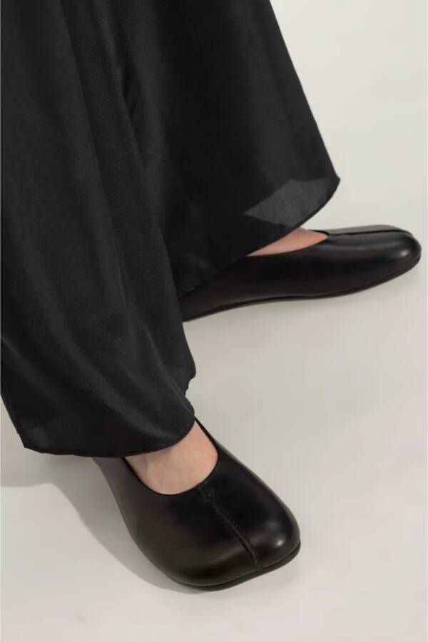 MM6 Maison Margiela Leren Ballerina`s Black Dames