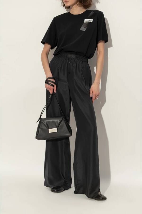 MM6 Maison Margiela Leren Ballerina`s Black Dames