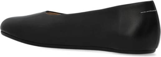 MM6 Maison Margiela Leren Ballerina`s Black Dames