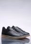 MM6 Maison Margiela Leren Court Sneakers Ronde Neus Vetersluiting Black Heren - Thumbnail 6
