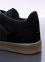 MM6 Maison Margiela Leren Court Sneakers Ronde Neus Vetersluiting Black Heren - Thumbnail 9