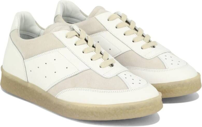 MM6 Maison Margiela Leren en suède sneakers White Dames