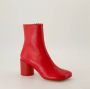 MM6 Maison Margiela Ivoor leren enkellaarzen 7cm hak Beige Dames - Thumbnail 4