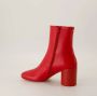 MM6 Maison Margiela Ivoor leren enkellaarzen 7cm hak Beige Dames - Thumbnail 5