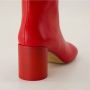 MM6 Maison Margiela Ivoor leren enkellaarzen 7cm hak Beige Dames - Thumbnail 6