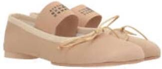 MM6 Maison Margiela Roze Platte Schoenen Ballerina Beige Satijn Pink Dames