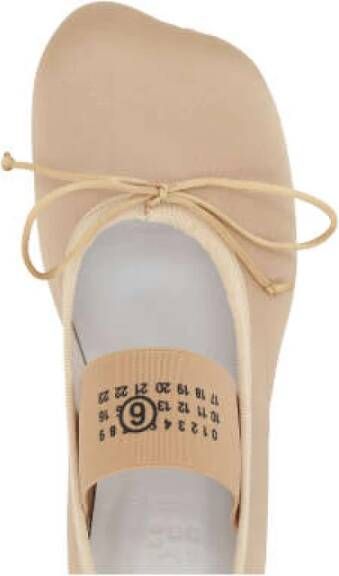 MM6 Maison Margiela Roze Platte Schoenen Ballerina Beige Satijn Pink Dames