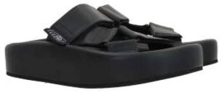 MM6 Maison Margiela Nappa Flatform Sandalen Black Dames