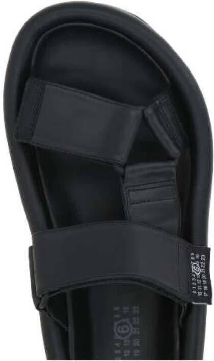 MM6 Maison Margiela Nappa Flatform Sandalen Black Dames