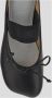 MM6 Maison Margiela Nappa Leren Strik Detail Platte Schoenen Black Dames - Thumbnail 5